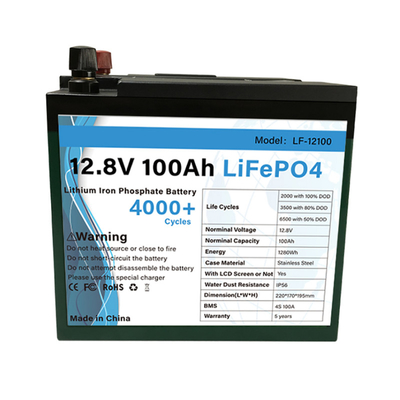 pacchetto della batteria di 12V 100A LiFePO4 per stoccaggio a energia solare
